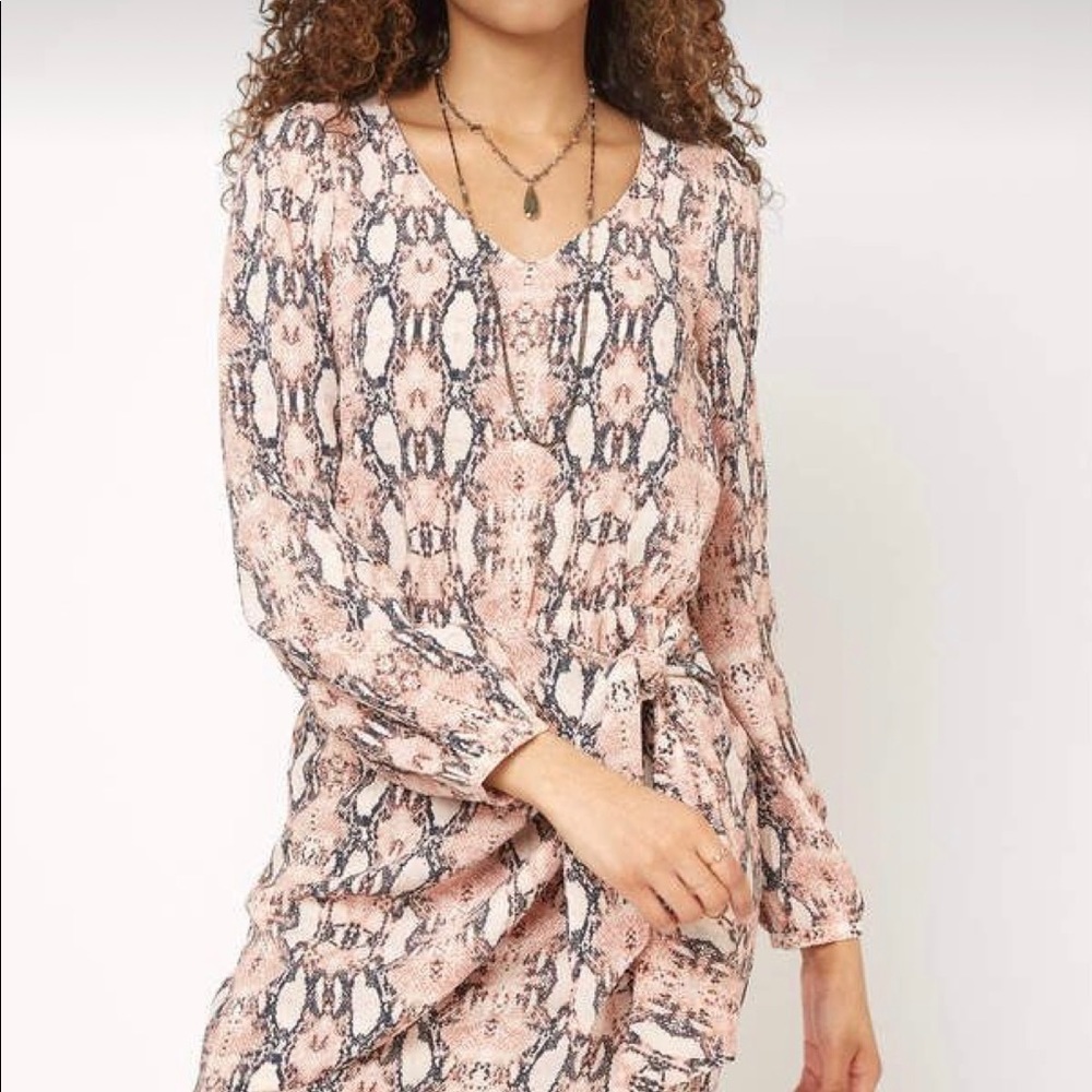 NWT South Moon Under Abbeline Snakeskin Dress